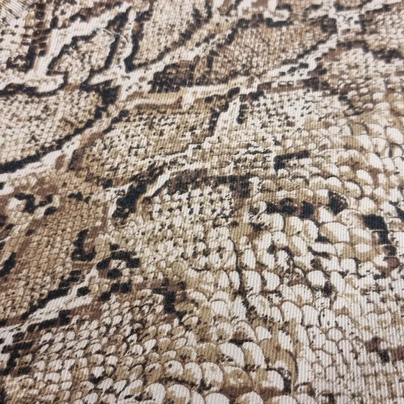 Reformation Brown Snake Print Stretchy Pants W/zipper Closure. Sz L - Picture 2 of 7